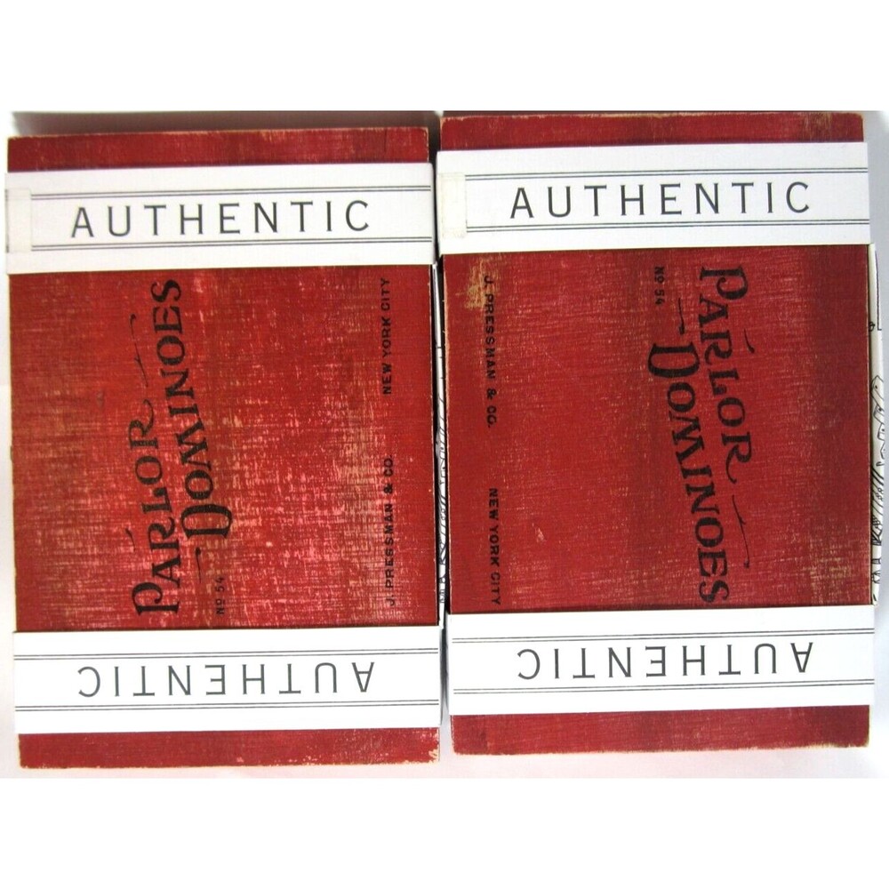 Lot of 2 New Authentic Pressman Parlor Dominoes Game Set - Limited Edition